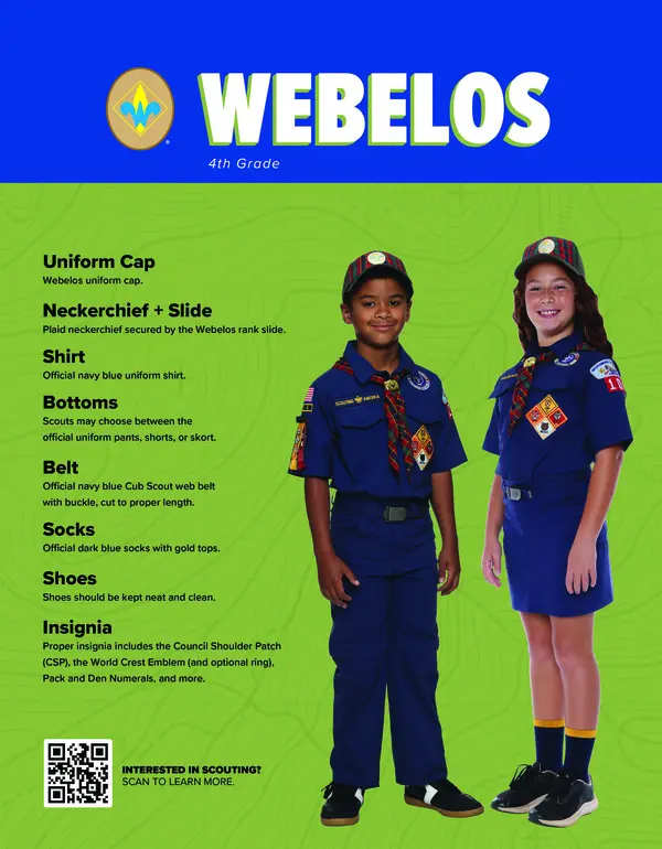 Webelos Cub Scout uniform guide — 4th Grade